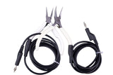 Jupiter Welder Grounded Pliers with Stylus Extension Set Extra Long Extension Extended for Permanent Jewelry Curved Tip Thin Tip 5ft!