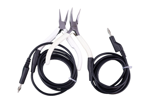 5ft Grounded Pliers Set Extra Long Extension for Permanent Jewelry for Orion Mpulse Zapp Amazon Jupiter Welders! 1 Curved Tip 1 Thin Tip