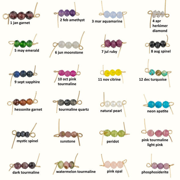 Gold filled Connectors or Sterling Silver Connectors Birthstones Permanent Jewelry Connectors Connector Charms - Birthstone and gemstones