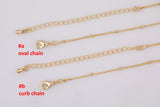 18" Satellite Necklaces Tarnish Resistant! With Long Extender! Satellite Chain Necklaces 18 inches Tarnish Resistant Gold Plated