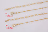 16" Satellite Necklaces Tarnish Resistant! With Long Extender! Satellite Chain Necklaces 16 inches Tarnish Resistant Gold Plated