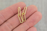 Gold filled Paperclip Large Link Connector- 2 links- 5.4mmx28mm- Sold by the piece