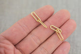 Gold filled Paperclip Large Link Connector- 2 links- 5.4mmx28mm- Sold by the piece
