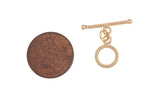 1 set per order -9mm 14K Gold Colored Toggle Clasp for Bracelet Necklace Jewelry Making Supply