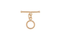 1 set per order -9mm 14K Gold Colored Toggle Clasp for Bracelet Necklace Jewelry Making Supply