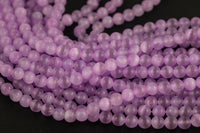 Purple Color Selenite Beads Round Beads 6mm 8mm 10mm High Quality Real Genuine Selenite Gemstone 15.5" Strand Gemstone Beads