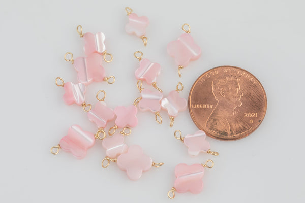 USA Gold Filled Permanent Jewelry Connectors Clover Cross Flower Shell Connector or Charm 1420 Gold Filled 6mm 8mm 10mm 925 Sterling Silver