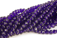 8mm Royal Blue Royal Blue Navy Blue Dark blue Crystal Rondelle Beads - 2 or 5 or 10 STRANDS