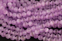 Purple Color Selenite Beads Round Beads 6mm 8mm 10mm High Quality Real Genuine Selenite Gemstone 15.5" Strand Gemstone Beads