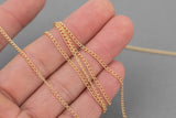 Gold Filled Curb 1.8mm Curb half Round Chain, Wholesale, USA Made, Chain by foot Permanent Jewelry Chain