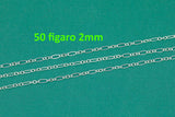 Sterling Silver Chain USA Made Paperclip Chains Satellite Bar Cable Rolo Oval Cuban Italian Figaro For Permanent Jewelry Made in USA 925 SS
