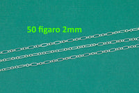 Sterling Silver Chain USA Made Paperclip Chains Satellite Bar Cable Rolo Oval Cuban Italian Figaro For Permanent Jewelry Made in USA 925 SS