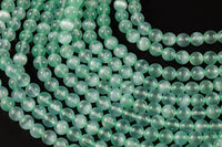 Green Color Selenite Beads Round Beads 6mm 8mm 10mm High Quality Real Genuine Selenite Gemstone 15.5" Strand Gemstone Beads