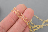Gold Filled Italian 2mm, Italian 3 to 1 links, Wholesale, USA Made, Chain by foot Permanent Jewelry Chain