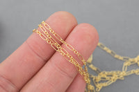 Gold Filled Italian 2mm, Italian 3 to 1 links, Wholesale, USA Made, Chain by foot Permanent Jewelry Chain