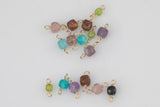 USA Gold Filled Permanent Jewelry Connectors Gemstone Cube Connectors Real Gold Filled