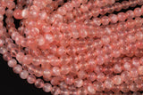 Peach Color Selenite Beads Round Beads 6mm 8mm 10mm High Quality Real Genuine Selenite Gemstone 15.5" Strand Gemstone Beads