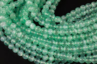 Green Color Selenite Beads Round Beads 6mm 8mm 10mm High Quality Real Genuine Selenite Gemstone 15.5" Strand Gemstone Beads