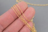 Gold Filled Cable Flat Paperclip Oval Dainty Chain 1.8mm , Wholesale, USA Made, Chain by foot Permanent Jewelry Chain