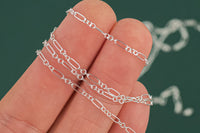 2.0mm Short Long Sterling silver Cable Chain