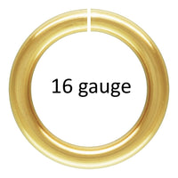 USA Gold Filled Jump Ring Open 16 Gauge - 14/20 Gold Filled USA Made Click and Lock Design Perfect for Fine