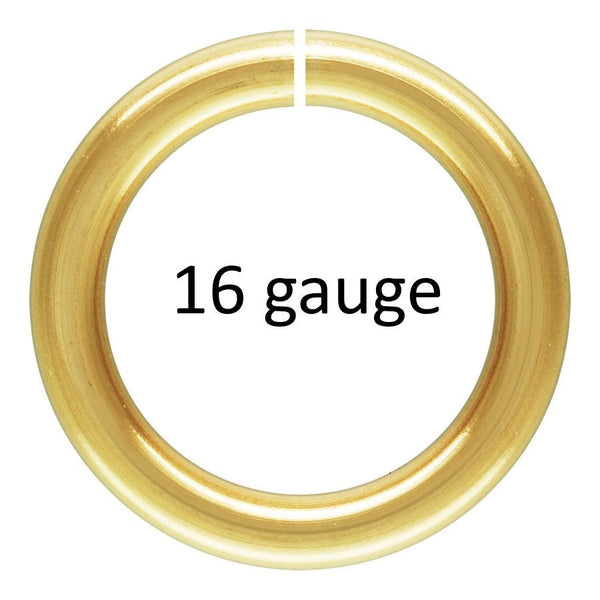 USA Gold Filled Jump Ring Open 16 Gauge - 14/20 Gold Filled USA Made Click and Lock Design Perfect for Fine
