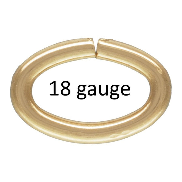 USA Gold Filled Oval Jump Ring- 18 Gauge- 14/20 Gold Filled- USA Made- Click and Lock Design- Perfect for Fine Work