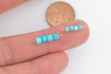 Gold filled or Sterling Silver Clear Permanent Jewelry Connectors- Cube Turquiose- 3mm or 4mm