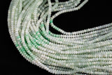 Natural Green Opal High Quality in Diamond Cut Faceted Roundel, 4mm - Full 15.5 Inch Strand-Full Strand 15.5 inch Strand