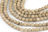 Real Natural Sandalwood Beads 6mm 8mm 10mm 12mm Light Aromatic Pure Wood Great For Mala Prayer Meditation Therapy 11" or 16" Strand