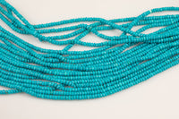 4mm Gorgeous Dyed Blue Turquoise - High Quality in Faceted Roundel