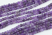 Amethyst Faceted Cube Beads Size 4mm 15.5" Strand