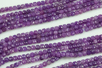 Natural Lepidolite Faceted Cube Beads Size 4mm 15.5" Strand