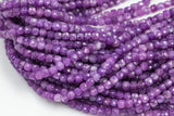 Natural Lepidolite Faceted Cube Beads Size 4mm 15.5" Strand