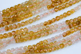 Natural Umbre Colored Citrine Faceted Cube Beads Size 4mm 15.5" Strand