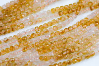 Natural Umbre Colored Citrine Faceted Cube Beads Size 4mm 15.5" Strand