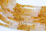 Natural Umbre Colored Citrine Faceted Cube Beads Size 4mm 15.5" Strand