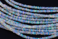 Natural Ethiopian Opal Roundel 3- 4mm - Full 15.5 Inch Strand-Full Strand 15.5 inch Strand