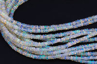 Natural Ethiopian Opal Roundel 3- 4mm - Full 15.5 Inch Strand-Full Strand 15.5 inch Strand