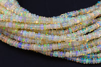 Natural Ethiopian Opal Roundel 3- 4mm - Full 15.5 Inch Strand-Full Strand 15.5 inch Strand