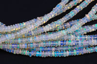 Natural Ethiopian Opal Roundel 3- 4mm - Full 15.5 Inch Strand-Full Strand 15.5 inch Strand