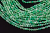 Natural Chrysoprase Faceted Cube Beads Size 3mm or 4mm 15.5" Strand