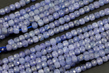 Natural Tanzanite Faceted Cube Beads Size 4mm 15.5" Strand