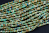 Natural Turquoise Heishi Discs Beads 2x4mm 3x6mm 15.5" Strand