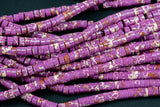 Purple Sediment Jasper Heishi Discs Beads 2x4mm 3x6mm 15.5" Strand