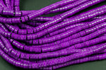 Purple Jade Heishi Discs Beads 2x4mm 3x6mm 15.5" Strand