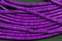 Purple Jade Heishi Discs Beads 2x4mm 3x6mm 15.5" Strand