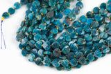 AAA Natural Apatite Faceted Heart Beads 12mm Gemstone 15.5" Strand