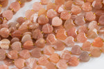 AAA Natural Pink Sunstone Faceted Heart Beads 12mm Gemstone 15.5" Strand