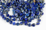 AAA Natural Lapis Faceted Heart Beads 12mm Gemstone 15.5" Strand